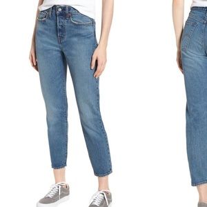 Wedgie icon fit high waist ankle jeans